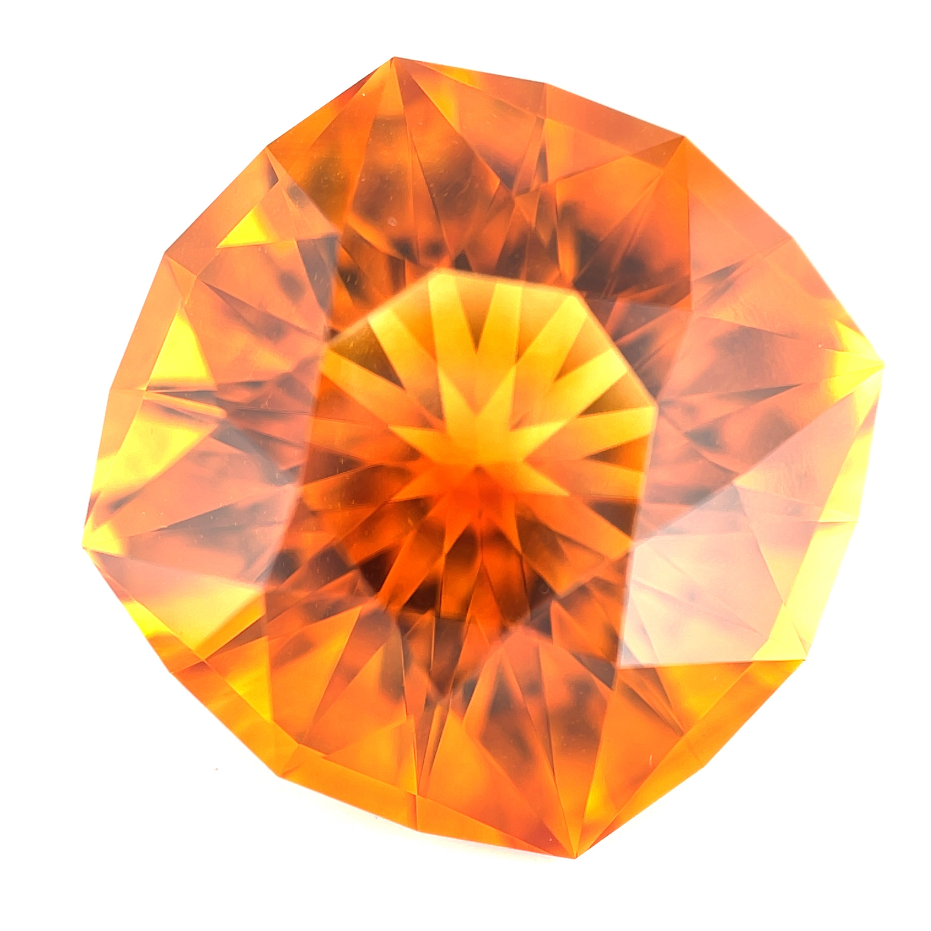 4.36 ct. Orange Transparent Citrine buying Triangular facetted - IJGC certified